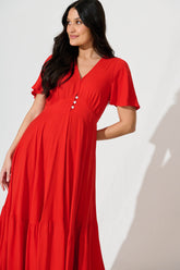 Red Nevada Maxi Gown